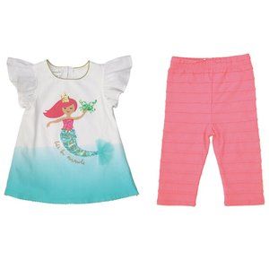 Mud Pie Memraid Tunic and Capri Set